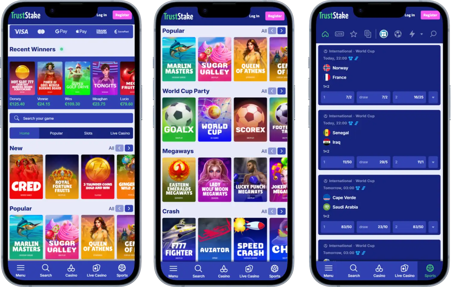 TrustStake Casino on mobile