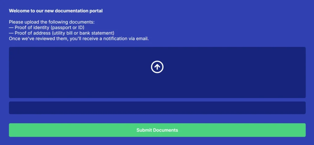 TrustStake Casino verification portal for identity and address documents
